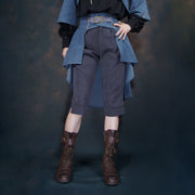 Retro Steampunk Irregular Midi Skirt