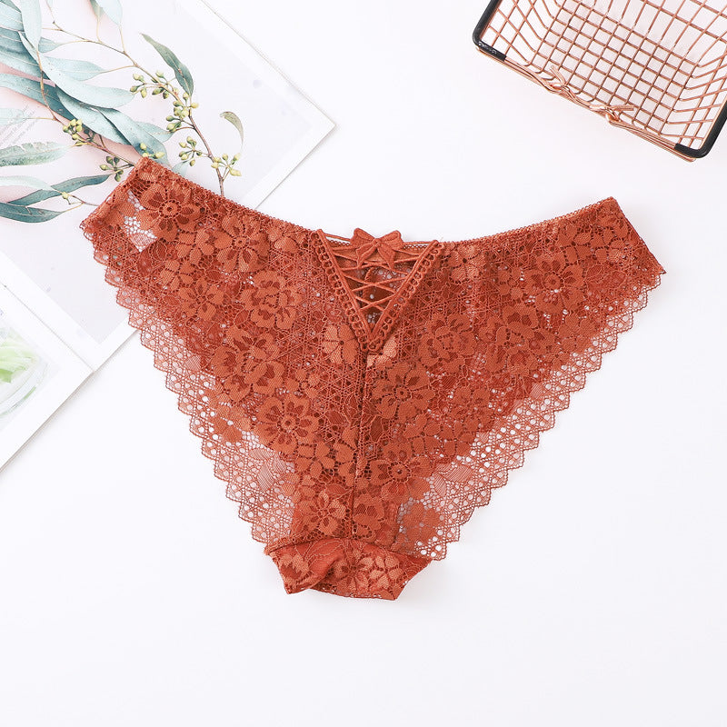 Sexy Lace Bow Bandage Underwear