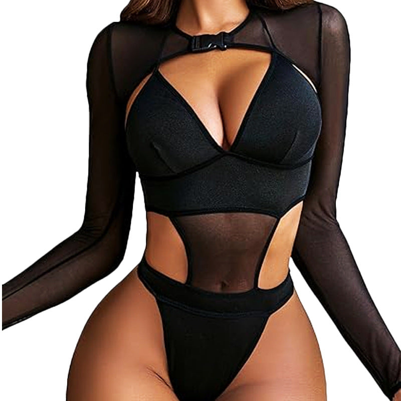 Sexy Mesh Serpentine One-Piece Swimsuit