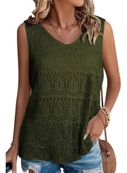 Sexy V-neck Knitted Hollow Vest