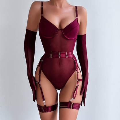 Red Strap Sexy Suit