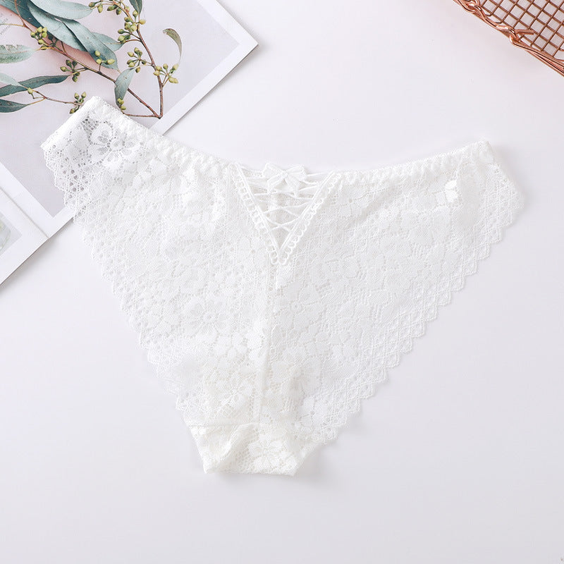 Sexy Lace Bow Bandage Underwear