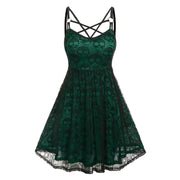 Gothic Lace Skull Splicing Sling Sexy Dress