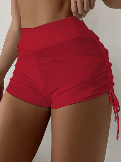 Drawstring Side Yoga Shorts