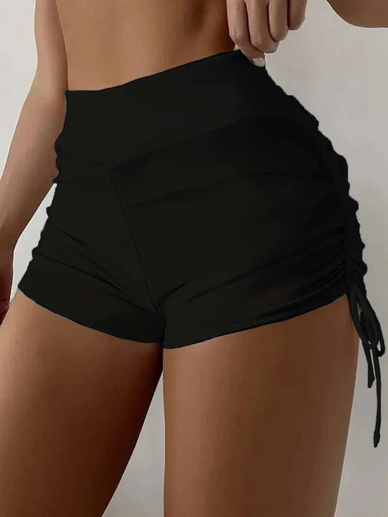 Drawstring Side Yoga Shorts