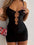Hollow-out Camisole Heart Buckle Sexy Dress