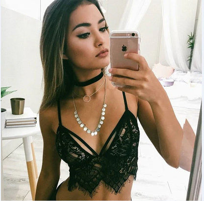 Sexy Lace Sling Hollow Bra Vest