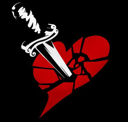 A Sword Broken Heart Low-Rise Track Shorts