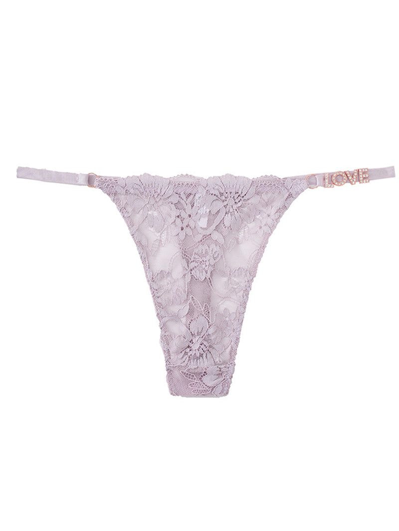 Embroidered Lace Strap Sexy Panties