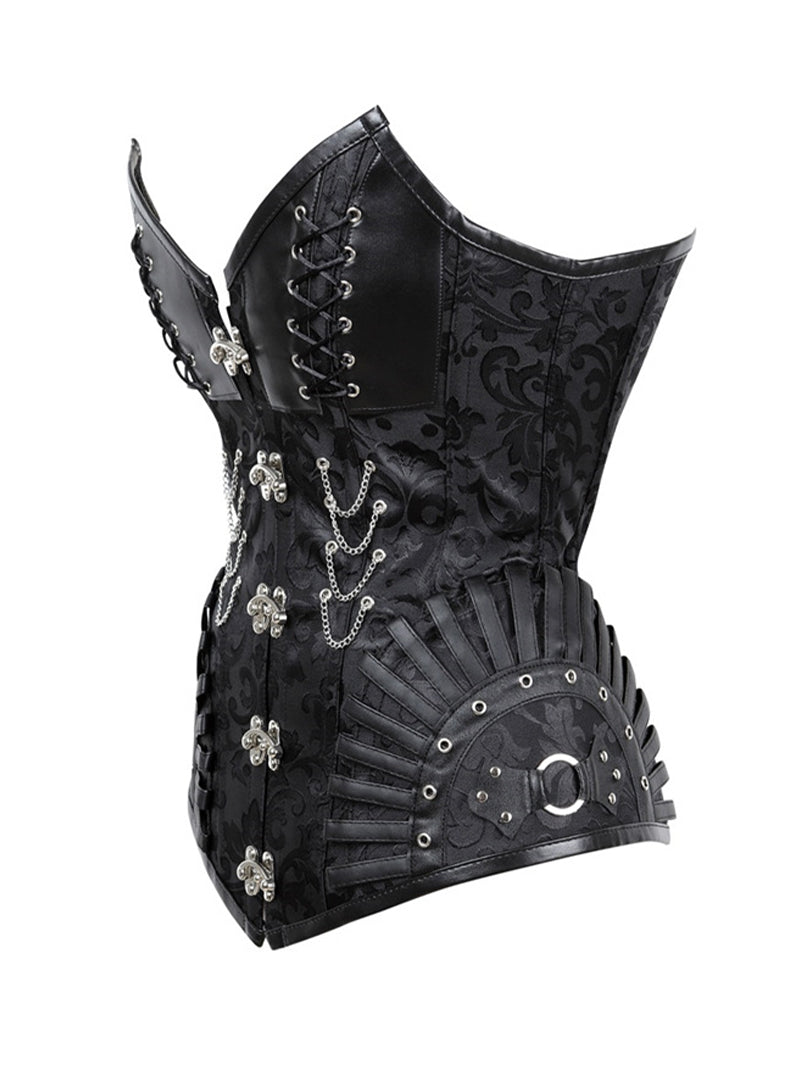 Sexy Gothic Court Pendant Chain Dark Strap Shapewear