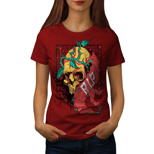 Thorns Death Skull Printed Short-Sleeve T-shirt