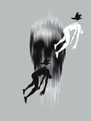Phantom Skull Printed Batwing Sleeve round Neck Short Sleeve T-shirt
