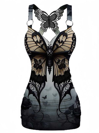 Dark Butterfly Printed Back Butterfly Camisole