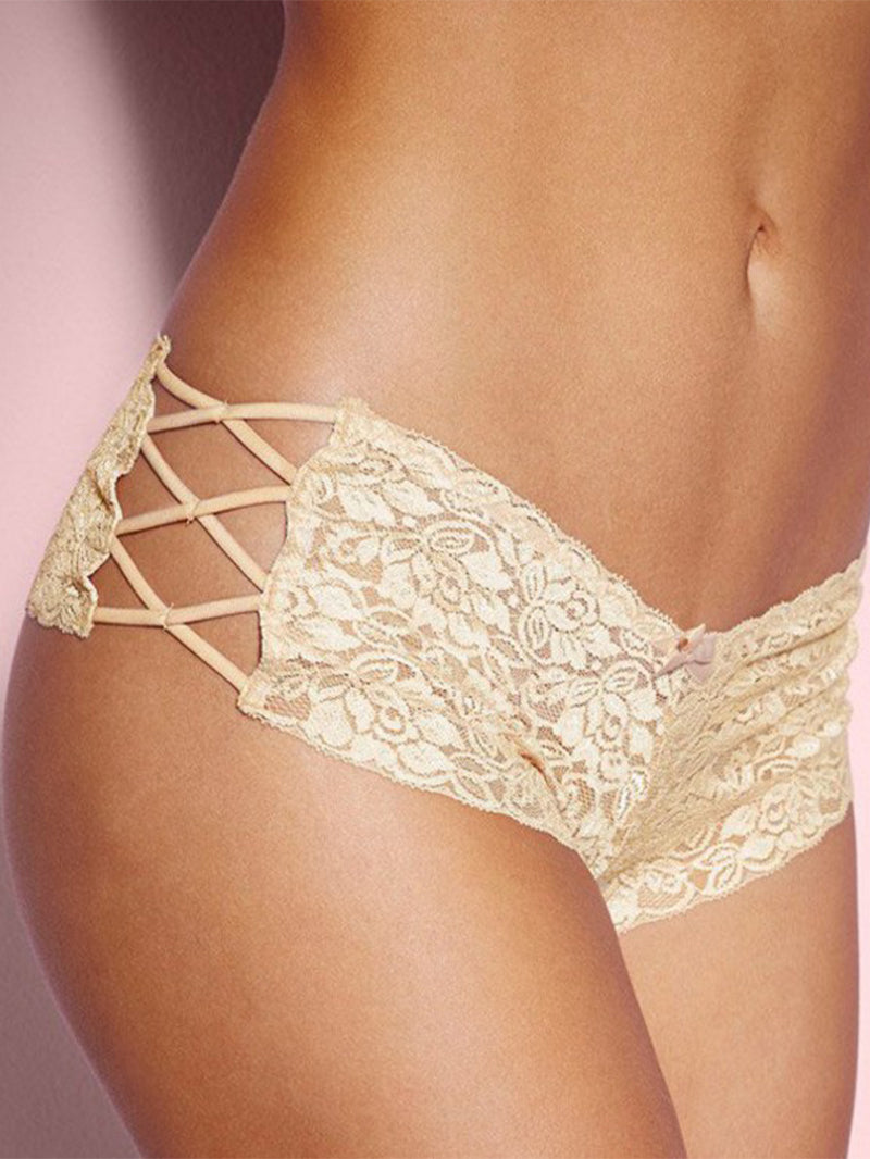 Sexy Lace Cutout Cross Underpants Boxers