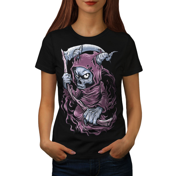 Death Skull Printed Short-Sleeve T-shirt