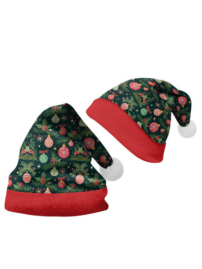 Christmas Multi-Pattern 3D Printed Cartoon Plush Christmas Hat