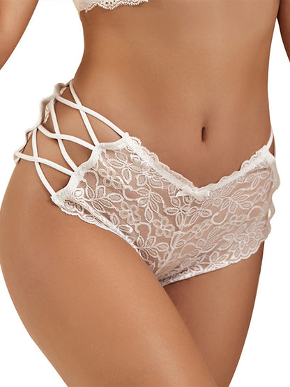 Sexy Lace See-through Boxer Hollow Underwear