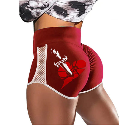 A Sword Broken Heart Low-Rise Track Shorts