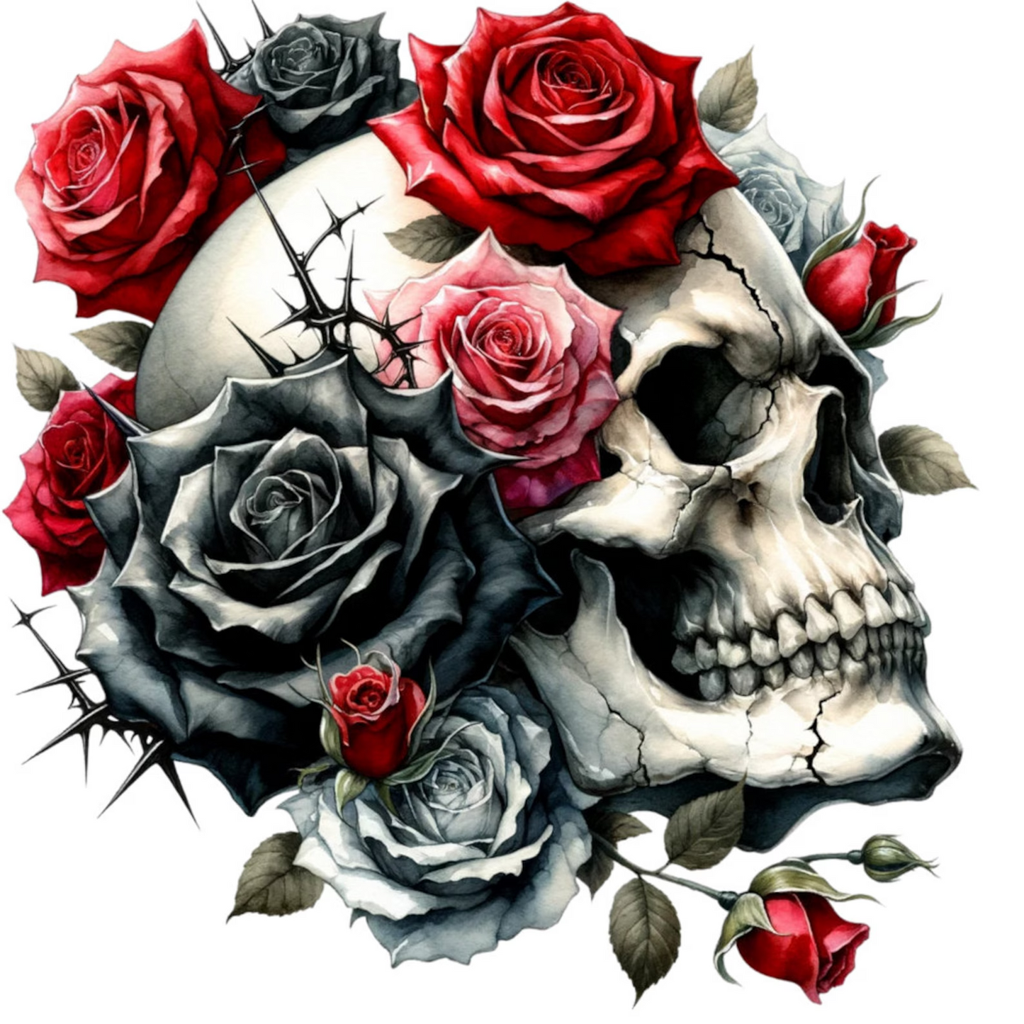 Every Rose Has Its Thorn Skull Low-Rise Track Shorts