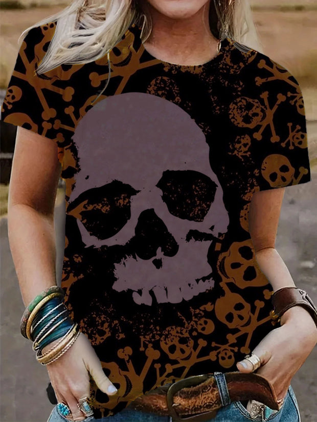 Skull Printed Short-Sleeve T-shirt