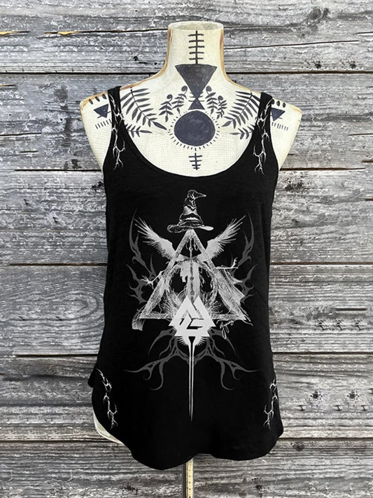 Tribal Psychic Viking Totem Retro Tank Top