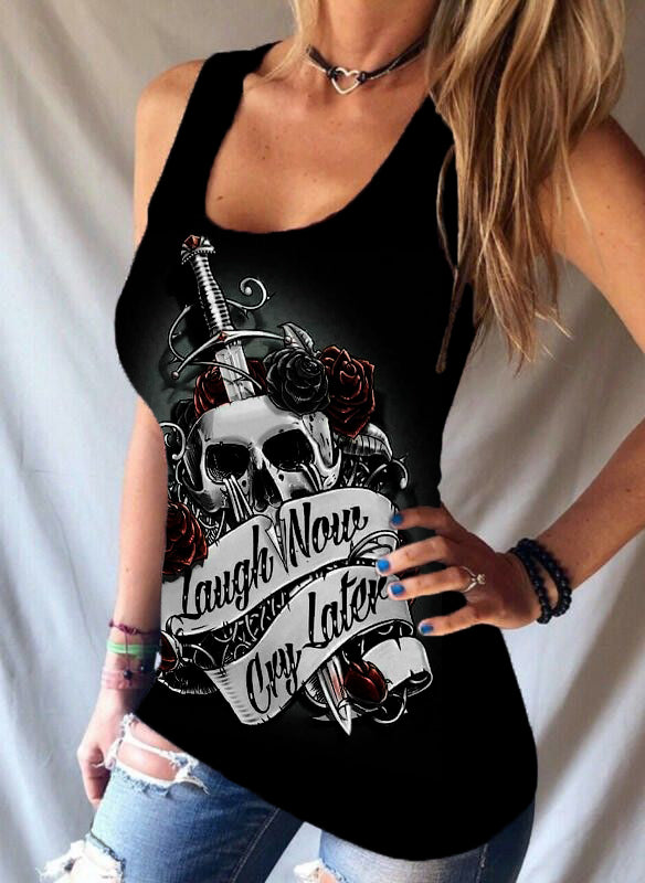 Laugh Now Cry Later Punk Tank Top