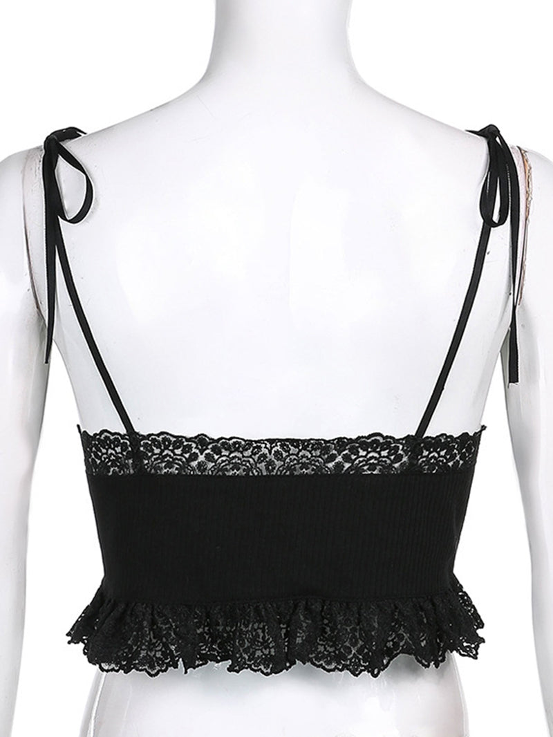 Chest Bandage Lace Patchwork Camisole