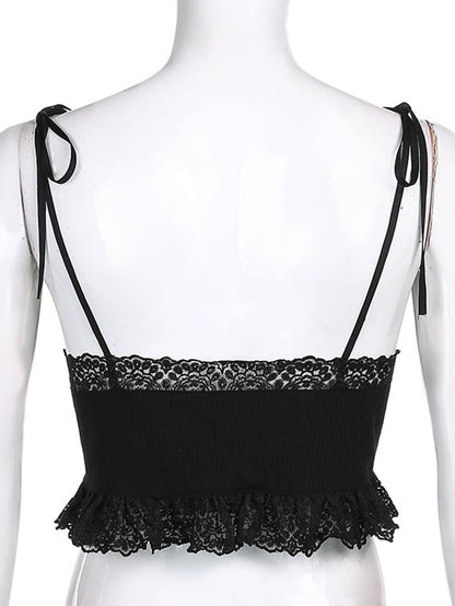 Chest Bandage Lace Patchwork Camisole