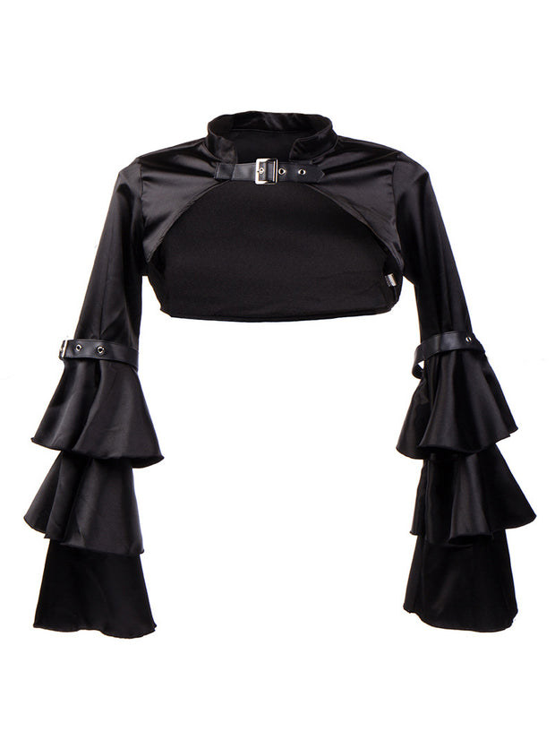 Punk Gothic Flared Layer Sleeve Top