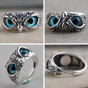 Vintage Demon Eye Owl Opening Adjustable Ring