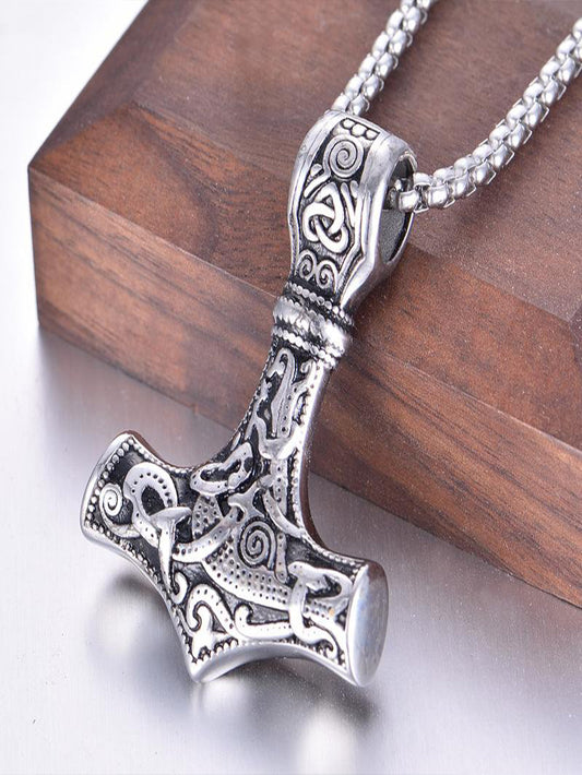 Collier Vikings en acier inoxydable pour hommes 