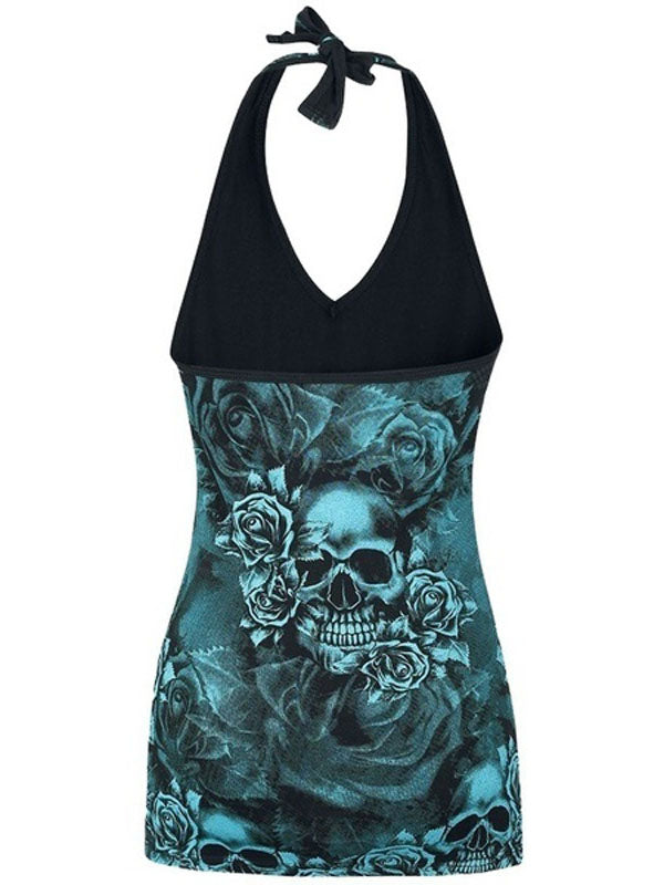 Fashion Skull Print Sports Vest