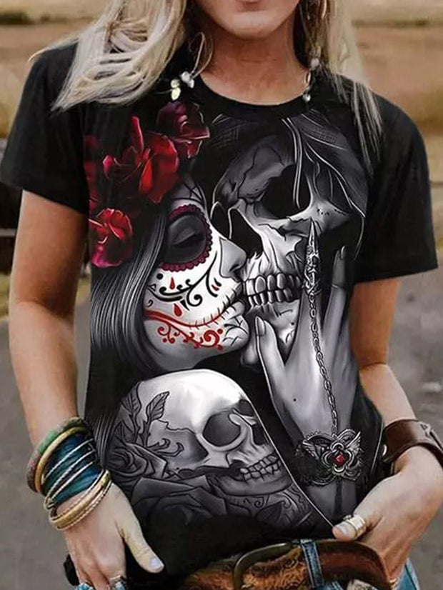 T-shirt à manches courtes Kiss of Death Rose 