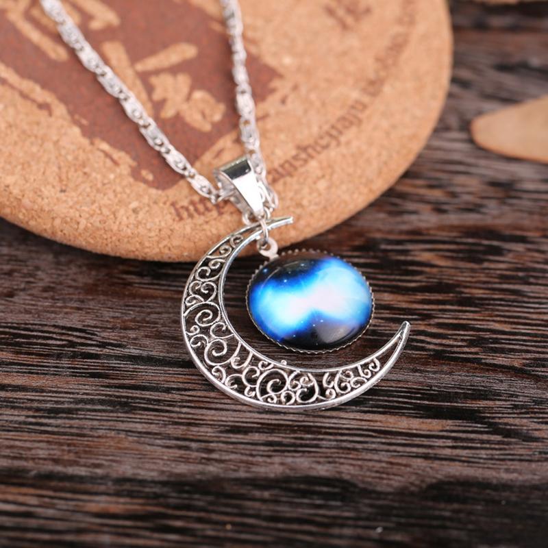 Starry Moon Time Gemstone Necklace