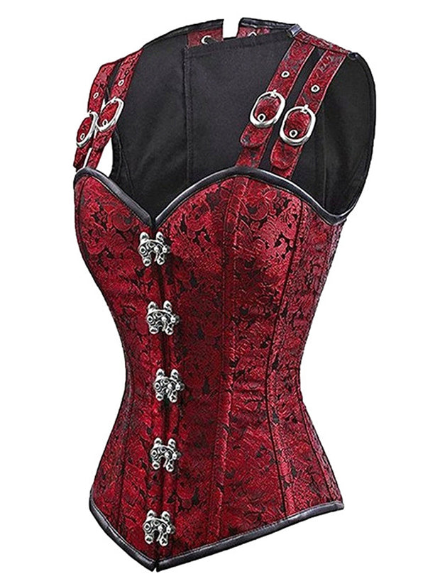 Punk Style Buckled Straps Sexy Corset