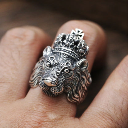 Verstellbarer Ring mit Retro-Punk-Tieren 