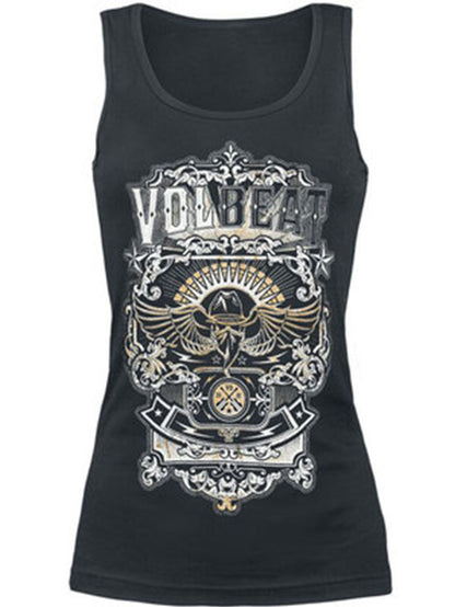 Street print women's vest top