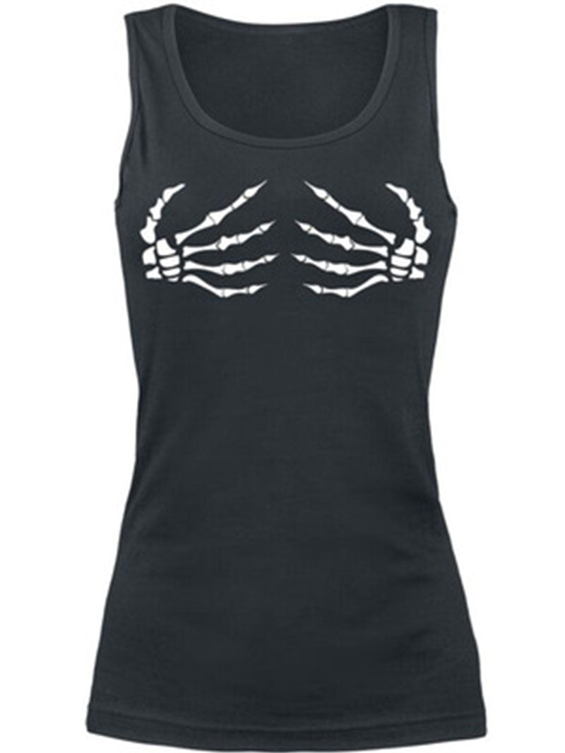 Street print women's vest top