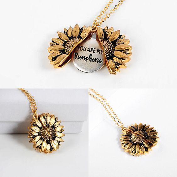 Sunflower Alloy Floral Collarbone Chain