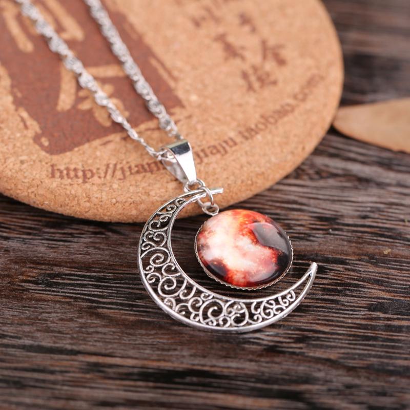 Starry Moon Time Gemstone Necklace