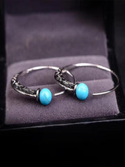 Punk Style Vintage Turquoise Earrings
