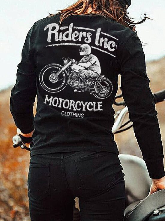 Riders Inc Sweat-shirt imprimé pour vêtements de moto 