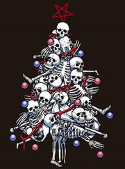 Pile O` Bones – Sexy Langarmtop mit Blumenspitze und Weihnachtsbaum