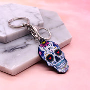 Porte-clés crâne imprimé en acrylique 