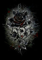Gothic Black Rose Hoodie