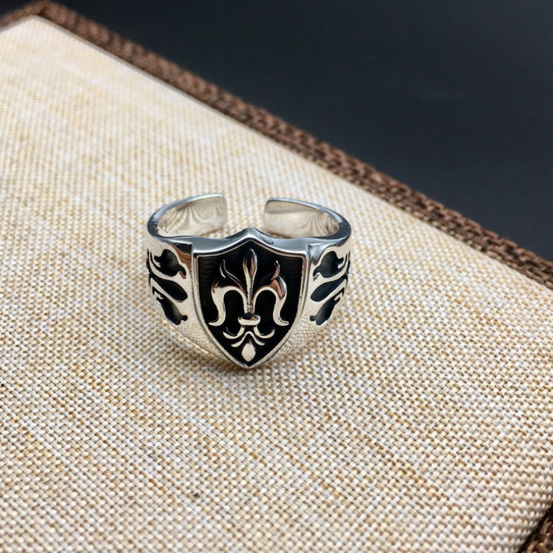 Punk Sheild Shaped Cross Men's Ring