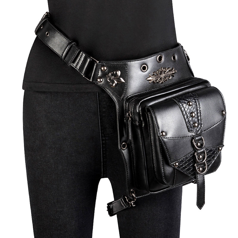 Punk Multi Pockets Crossbody Waist Pack