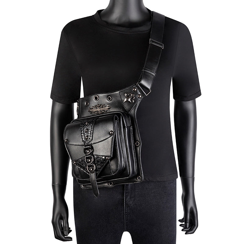 Punk Multi Pockets Crossbody Waist Pack