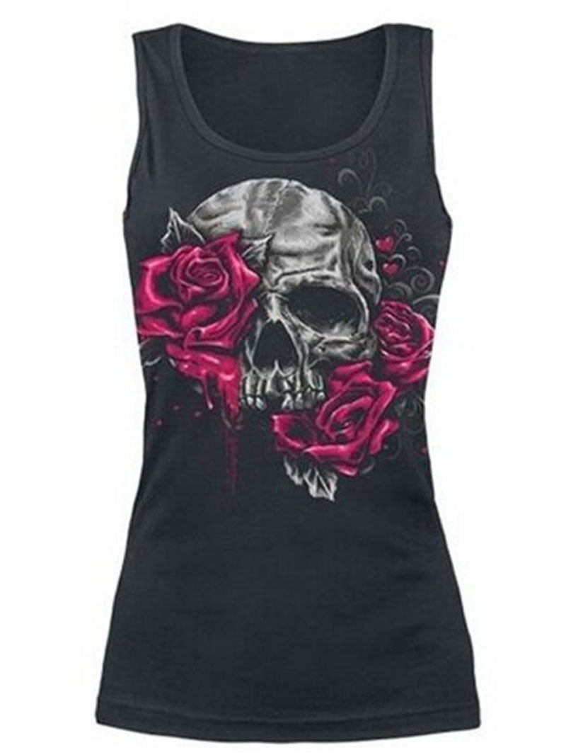 Street print women's vest top