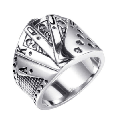 Men's Poker Cards Fashion Ring